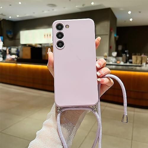Emlivi Samsung Galaxy A54 5G Handykette Hülle Necklace Handyhülle Umhängeband Handykordel Schutzhülle, Weich Silikon TPU Bumper Cover mit Stylische Band Kette Case für Galaxy A54, Lavendel Emlivi Samsung Galaxy A54 5G Handykette Hülle Necklace Handyhülle Umhängeband Handykordel Schutzhülle, Weich Silikon TPU Bumper Cover mit Stylische Band Kette Case für Galaxy A54, Lavendel von Emlivi