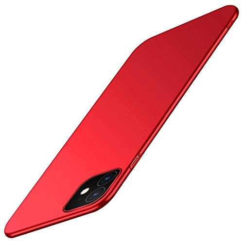 Emlivi iPhone 11 Pro Hülle Handyhülle Ultra Dünn Schutzhülle Slim Stoßfest Tasche Schale PC Hardcase Matt Anti Scratch Schutz hüllen Bumper Handyhüllen Case Cover für Apple iPhone 11 Pro 5,8'', Rot von Emlivi