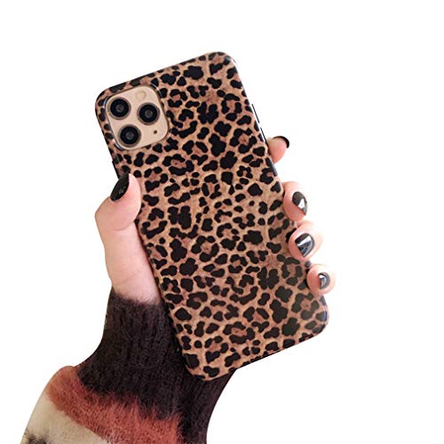 Emlivi iPhone 12 Handyhülle Hülle,Leopard Ultra-dünne iPhone 12 Bumper Cover, Silikon Kratzfest Hülle für iPhone 12 Schutzhülle, Kompatibel mit Apple iPhone 12(6,1") Case Cover, Leopardenmuster von Emlivi