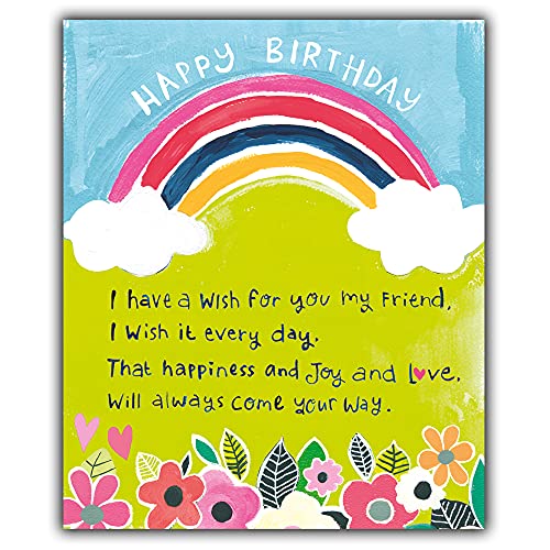 Emotional Rescue Geburtstagskarte für Freund, Geburtstagskarte für Freund, schöne Worte, Geburtstagskarte für Freund, Geburtstagskarte, Papiersalat, ein Wunsch, mehrfarbig, ESH007 von Emotional Rescue