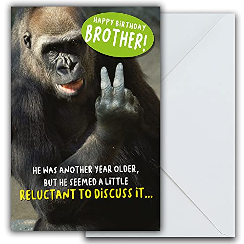 Happy Birthday Card Brother, Reluctant, Brother, Greetings Card, Brother Birthday Cards, Funny Birthday Card von Emotional Rescue