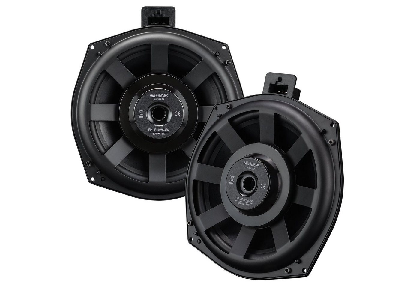 Emphaser EM-BMWSUB2 2-Stück Untersitz Subwoofer für BMW Auto-Lautsprecher (150 W, cm) von Emphaser