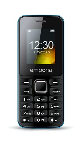 Emporia Dual-SIM Handy schwarz blau mit Taschenlampe, MD212_001 von Emporia