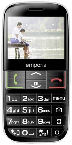 Emporia Euphoria Senioren-Handy mit Ladestation, SOS Taste Schwarz von Emporia