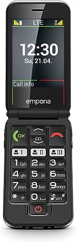 Emporia Joy 2G Clamshell Stylisches Handy, Schwarz (offizielle britische und irische Version) von Emporia