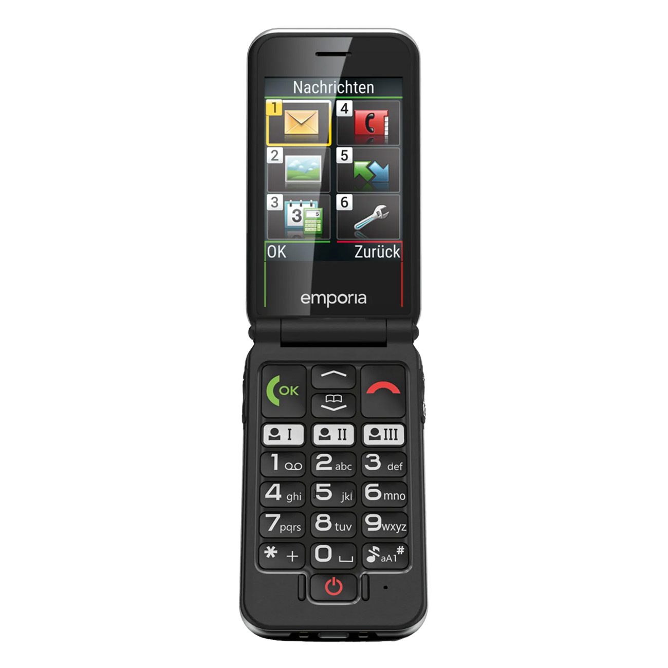 Emporia Joy V227 Schwarz | Seniorenmobiltelefon | Klapphandy | 7.11 cm / 2.8 Zoll LCD-Bildschirmdiagonale | 1300 mAh Akku | Bluetooth | SOS-Funktion von Emporia