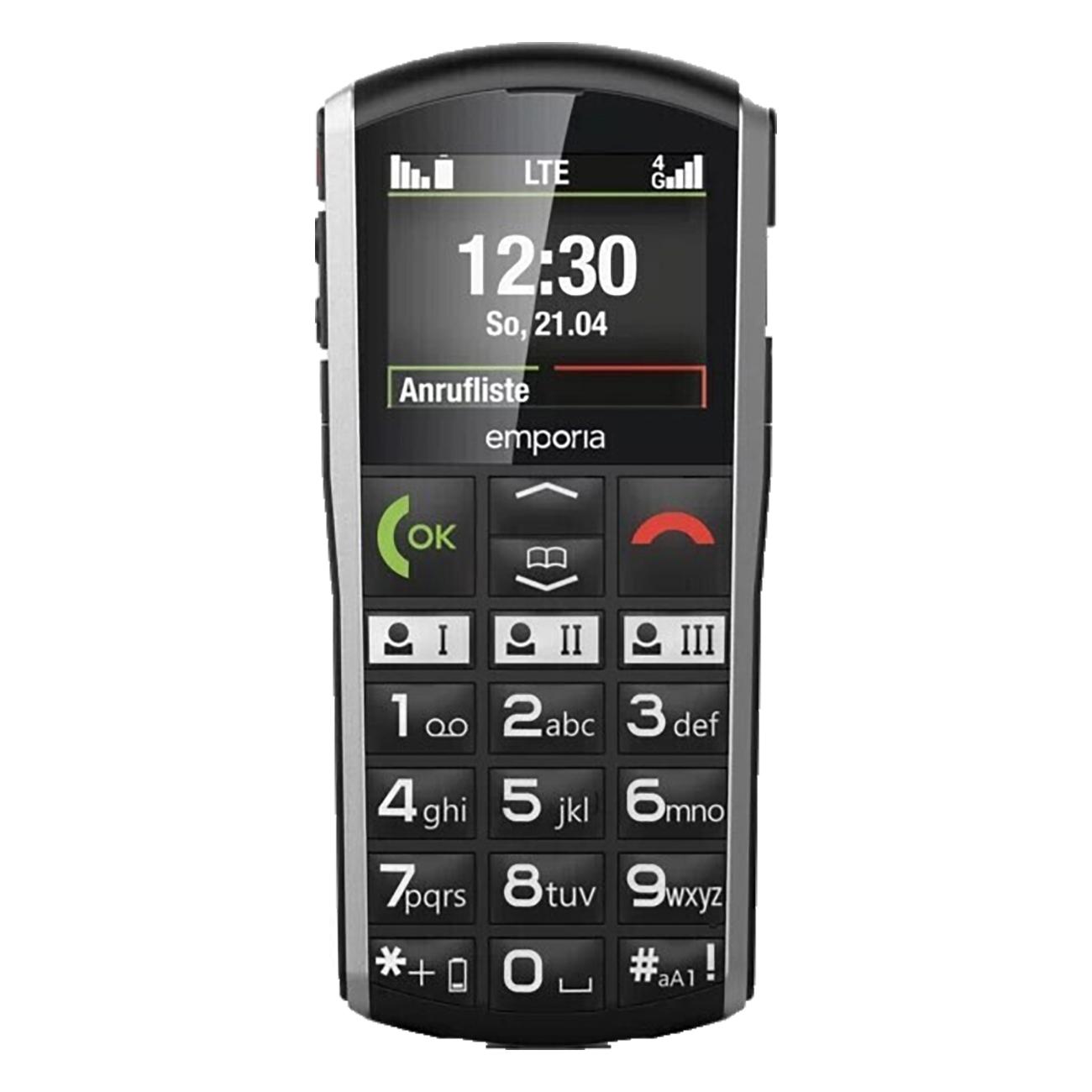 Emporia SIMPLICITY LTE schwarz | Mobiltelefon | 4G | 1200mAh | 128 MB | Bluetooth 5.0 | Single Nano SIM | RAM 64 MB | 480 min Sprechzeit von Emporia
