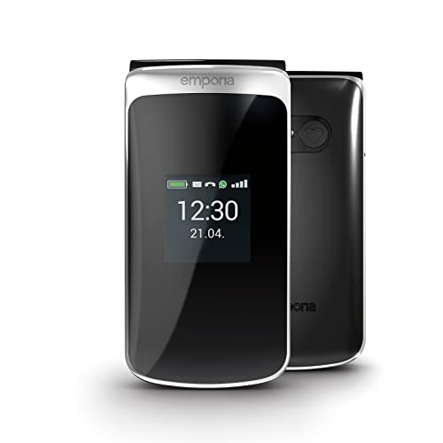 Emporia TOUCHsmart.2 New Edition, 4G Handy für Senioren, dedizierte Taste für Whatsapp und Messaging-App, hohe Lautstärke, 3.25" Farbdisplay, Ladestation, Schwarz (Italien) von Emporia