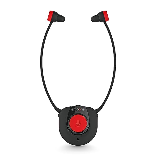 Emporia TV-Funkkopfhörer, Drahtlose Fernseh-Kopfhörer mit Ladestation, Ideal für Senioren, Bequem & Einfach, Leichte Bedienung, Kompatibel mit Allen TV-Geräten, Schwarz und Rot Emporia TV-Funkkopfhörer, Drahtlose Fernseh-Kopfhörer mit Ladestation, Ideal für Senioren, Bequem & Einfach, Leichte Bedienung, Kompatibel mit Allen TV-Geräten, Schwarz und Rot von Emporia