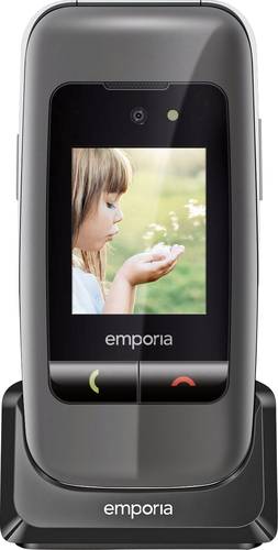 Emporia V200 Senioren-Klapp-Handy mit Ladestation, SOS Taste Schwarz von Emporia