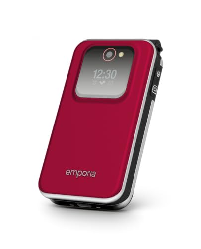 Emporia - JOY LTE - Big Button 4G FLIP Handy, ideal für ältere Menschen - Entsperrter, großer 2,8-Zoll-Bildschirm, externer Bildschirm, 2-MP-Kamera, Rot Emporia - JOY LTE - Big Button 4G FLIP Handy, ideal für ältere Menschen - Entsperrter, großer 2,8-Zoll-Bildschirm, externer Bildschirm, 2-MP-Kamera, Rot von Emporia