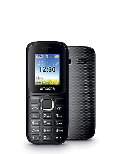 emporiaFN313, Seniorenhandy 2G, Tastenhandy ohne Vertrag, Mobiltelefon mit Notruftaste, 1,77-Zoll-Display, Schwarz von Emporia