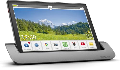 emporiaTABLET | Seniorentablet 4G Volte | Tablet-PC mit SIM-Karte | 10,1-Zoll-Display | Android 11 | 13 MP Kamera | Schwarz emporiaTABLET | Seniorentablet 4G Volte | Tablet-PC mit SIM-Karte | 10,1-Zoll-Display | Android 11 | 13 MP Kamera | Schwarz von Emporia
