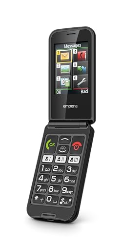 emporiaTALKglam Seniorenhandy, Klapphandy ohne Vertrag, Einfache Bedienung, Mobiltelefon mit Notruftaste, 2,4-Zoll-Display, Schwarz emporiaTALKglam Seniorenhandy, Klapphandy ohne Vertrag, Einfache Bedienung, Mobiltelefon mit Notruftaste, 2,4-Zoll-Display, Schwarz von Emporia