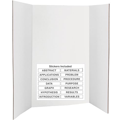 Emraw Weiße, dreifach gefaltete Präsentationstafel, 91,4 x 121,9 cm, gewellt, Ausstellungstafel, leicht und tragbar, mit glatter Oberfläche, ideal für Schulprojekte und Geschäftspräsentationen Emraw Weiße, dreifach gefaltete Präsentationstafel, 91,4 x 121,9 cm, gewellt, Ausstellungstafel, leicht und tragbar, mit glatter Oberfläche, ideal für Schulprojekte und Geschäftspräsentationen von Emraw