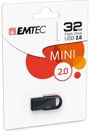 EMTEC D250 Mini - USB-Flash-Laufwerk - 32GB - USB2.0 - Schwarz (ECMMD32GD252) von Emtec