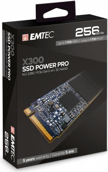 EMTEC Power Pro X300 - SSD - 256 GB - intern - M.2 2280 - PCI Express 3.0 x4 (NVMe) von Emtec
