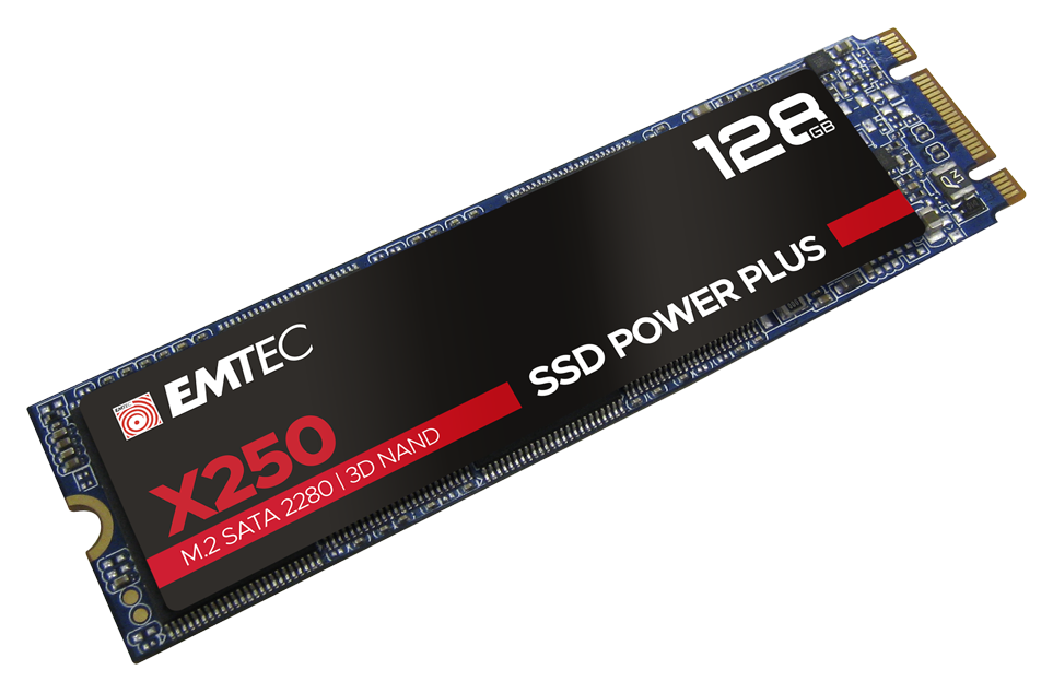 EMTEC SSD Power Plus X250 - SSD - 128GB - intern - M.2 2280 - SATA 6Gb/s (ECSSD128GX250) von Emtec