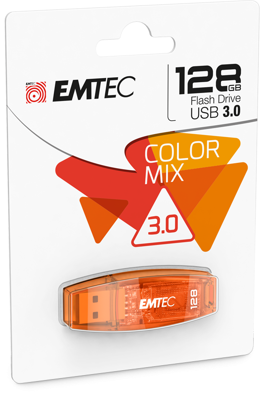 Emtec C410 USB-Stick 128 GB USB Typ-A 2.0 Orange (ECMMD128GC2C410) von Emtec