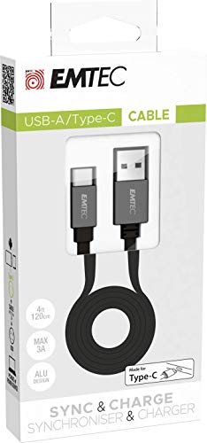 Emtec Cable T700 Dual USB-A/Type-c für Smartphone und Tablet flachem Kabel von 120 cm Emtec Cable T700 Dual USB-A/Type-c für Smartphone und Tablet flachem Kabel von 120 cm von Emtec