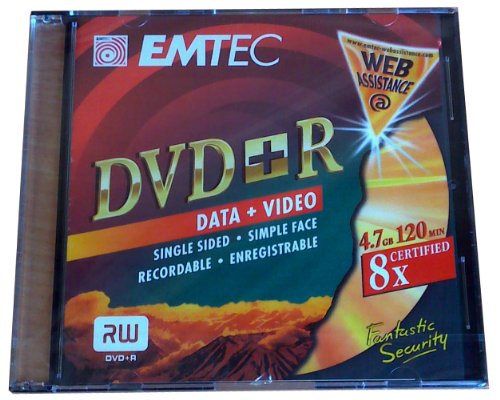 Emtec DVD-R Data + Video 4,7GB 8X SL SIN 1 Stck. Emtec DVD-R Data + Video 4,7GB 8X SL SIN 1 Stck. von Emtec