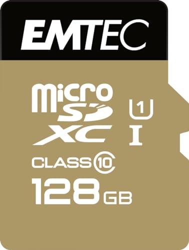 Emtec ECMSDM128GXC10 EliteGold 128GB microSDXC Speicherkarte - Highspeed von Emtec