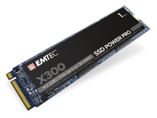 Emtec ECSSD1TX300 – interne SSD – 3.0 – NVMe – Kollektion X300 Power Pro – 3D NAND – 1 TB von Emtec