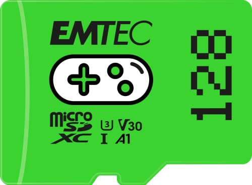 Emtec Gaming ECMSDM128GXCU3G MicroSD-Karte 128 GB Schreibgeschwindigkeit 95 MB/s Lesegeschwindigkeit 100 MB/s Grün von Emtec