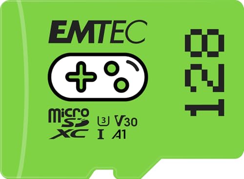 Emtec Gaming ECMSDM128GXCU3G MicroSD-Karte 128 GB Schreibgeschwindigkeit 95 MB/s Lesegeschwindigkeit 100 MB/s Grün von Emtec