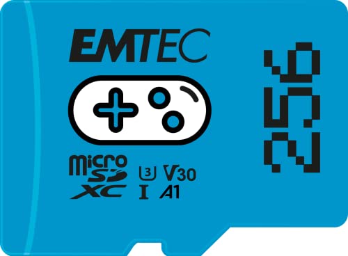 Emtec Gaming ECMSDM256GXCU3G MicroSD-Karte 256 GB Schreibgeschwindigkeit 95 MB/s Lesegeschwindigkeit 100 MB/s Blau von Emtec