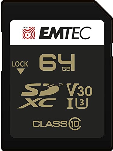 Emtec SDXC 64GB Class10 Speedin Speicherkarte Klasse 10 - Speicherkarten (64 GB, SDXC, Klasse 10, 95 MB/s, Schwarz) von Emtec