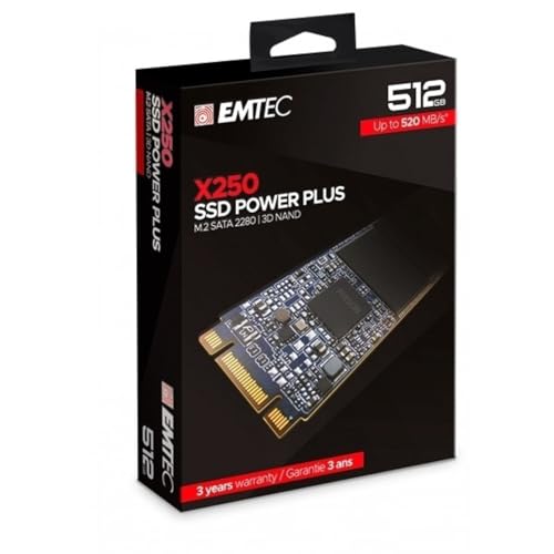 Emtec SSD M2 SATA x250 512GB Power Plus 3D NAND von Emtec