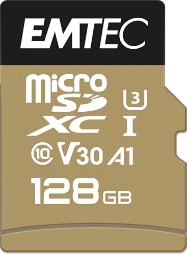 Emtec SpeedIN PRO 128 GB microSDXC Speicherkarte, Class 10, UHS-I (U3), V30 von Emtec