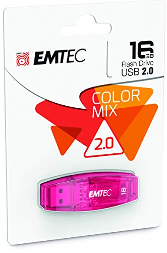 Emtec USB-Stick 16 GB C410 USB 2.0 Color Mix rot ECMMD16GC410 von Emtec