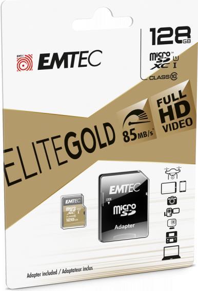 Emtec mSD 256GB UHS-I U1 EliteGold (ECMSDM256GXC10GP) von Emtec