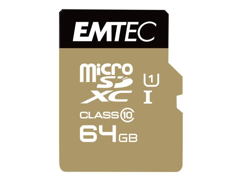 Emtec mSD 64GB UHS-I U1 EliteGold + Adapter von Emtec