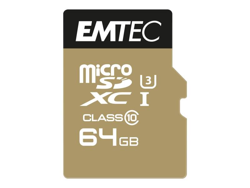 Emtec mSD 64GB UHS-I U3 V30 A1 SpeedIN Pro + Adapter von Emtec