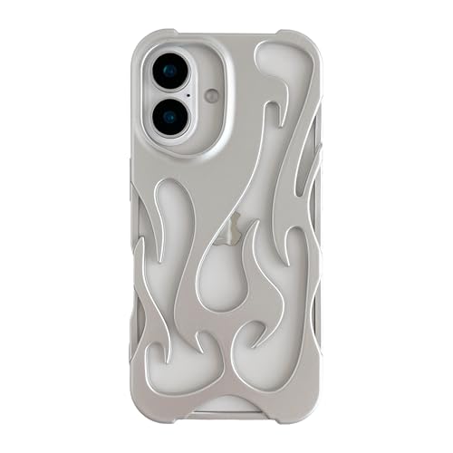 Emylisa Schutzhülle für iPhone 15 Pro Max mit Wärmeableitung, einfarbig, hohle Flamme, matt, silberfarben Emylisa Schutzhülle für iPhone 15 Pro Max mit Wärmeableitung, einfarbig, hohle Flamme, matt, silberfarben von Emylisa