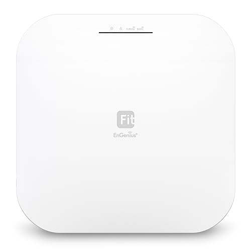 EnGenius Wireless AP (EWS276-FIT) | True 4X4 Wi-Fi 6 Dual Band AX3600 | 2,5 GB PoE+ | Cloud- & App-Steuerungsoptionen und OnPrem | WPA3, MU-MIMO, Mesh und nahtloses Roaming | Adapter von EnGenius