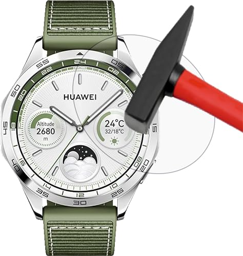 EnWi | 2x Extrem harte 9H Display-Schutz-Folie KLAR für Huawei Watch GT 4 46mm von EnWi