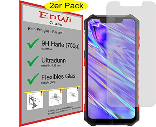 EnWi | 2X EXTREM Harte 9H Display-Schutz-Folie für Ulefone Armor 6 / 6E von EnWi