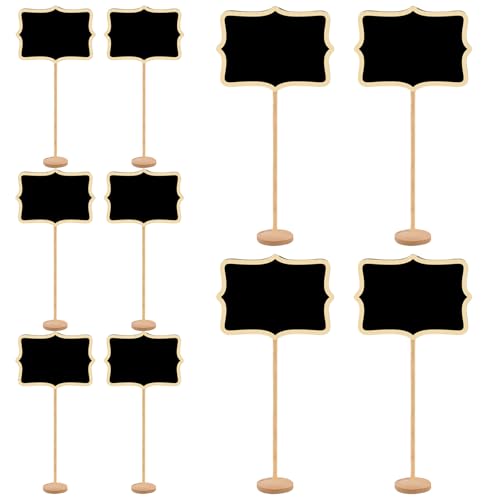 Mini-Tafelschild 10pcs kreative Holzkostetiketten für Partybuffet dekoratives Mehrzweck-Tafelschild mit Stand für Buffet, Stand, Einzelhandelsgeschäft, PartyChalkboard Mini-Tafelschild 10pcs kreative Holzkostetiketten für Partybuffet dekoratives Mehrzweck-Tafelschild mit Stand für Buffet, Stand, Einzelhandelsgeschäft, PartyChalkboard von Enbebamd