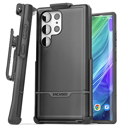 Encased Gürteltasche für Samsung Galaxy S23 Ultra mit Holsterclip [Militärqualität] 3 m stoßfester Schutz – Rebel-Serie (S23 Ultra 17,3 cm) von Encased