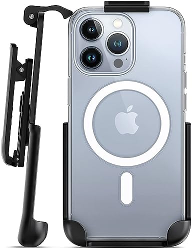 Encased Magnetische Hülle entworfen für iPhone 15 Pro Max Hülle mit Gürtelclip Holster, kompatibel mit MagSafe (transparent) von ENCASED