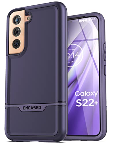 Encased Rebel Hülle für Samsung Galaxy S22 Plus – Schutzhülle Handyhülle Stoßfest Case (Violett) von Encased