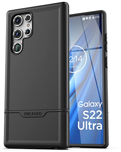 ENCASED Rebel Hülle für Samsung Galaxy S22 Ultra – Schutzhülle Handyhülle Stoßfest Case (Schwarz) von ENCASED