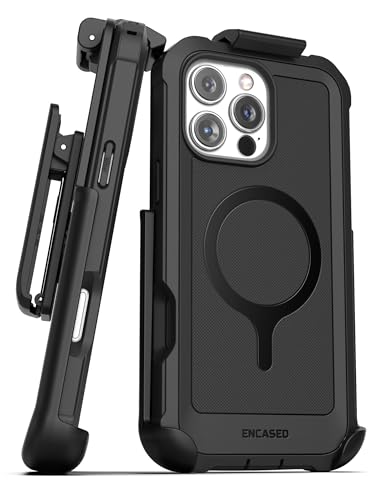 Encased Schutzhülle für iPhone 16 Pro Max mit integriertem Displayschutz und Handy-Holster-Clip (kompatibel mit MagSafe), robuste Hybrid-Hülle von Encased