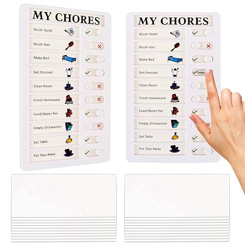 2 Stück Memo Checklist Boards, To Do List Checklist Board, Chore Chart Memo Board mit 26 Blanko Papier, Täglich To-Do-Liste Checkliste Chart für Planer Zeitplan Erinnerung 2 Stück Memo Checklist Boards, To Do List Checklist Board, Chore Chart Memo Board mit 26 Blanko Papier, Täglich To-Do-Liste Checkliste Chart für Planer Zeitplan Erinnerung von Encuryna