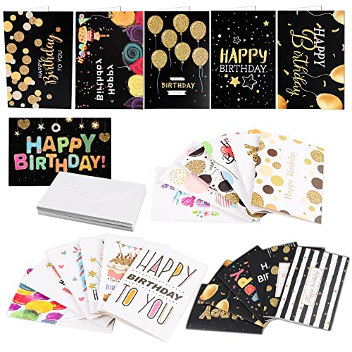 Encuryna 24 Geburtstagskarten Set, Glückwunschkarten mit Umschlägen, Happy Birthday Karten, Geburtstagskarte, Grusskarte, Glückwunschkarte Geburtstagskarten für Frauen, Männer und Kinder Encuryna 24 Geburtstagskarten Set, Glückwunschkarten mit Umschlägen, Happy Birthday Karten, Geburtstagskarte, Grusskarte, Glückwunschkarte Geburtstagskarten für Frauen, Männer und Kinder von Encuryna