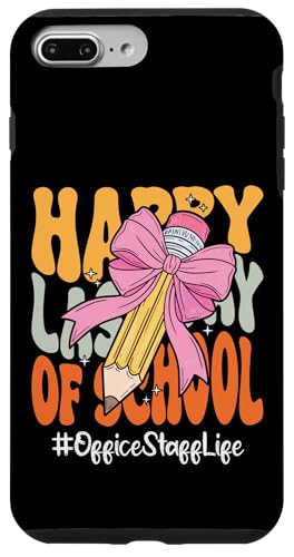 Büropersonal Happy Last Day of School Coquette Bow Pencil Hülle für iPhone 7 Plus/8 Plus Büropersonal Happy Last Day of School Coquette Bow Pencil Hülle für iPhone 7 Plus/8 Plus von End Of School Year Teachers Co.